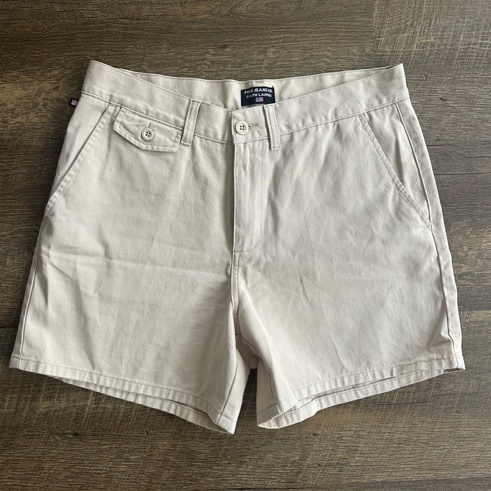 Ralph Lauren Beige Women’s Flat Front Shorts